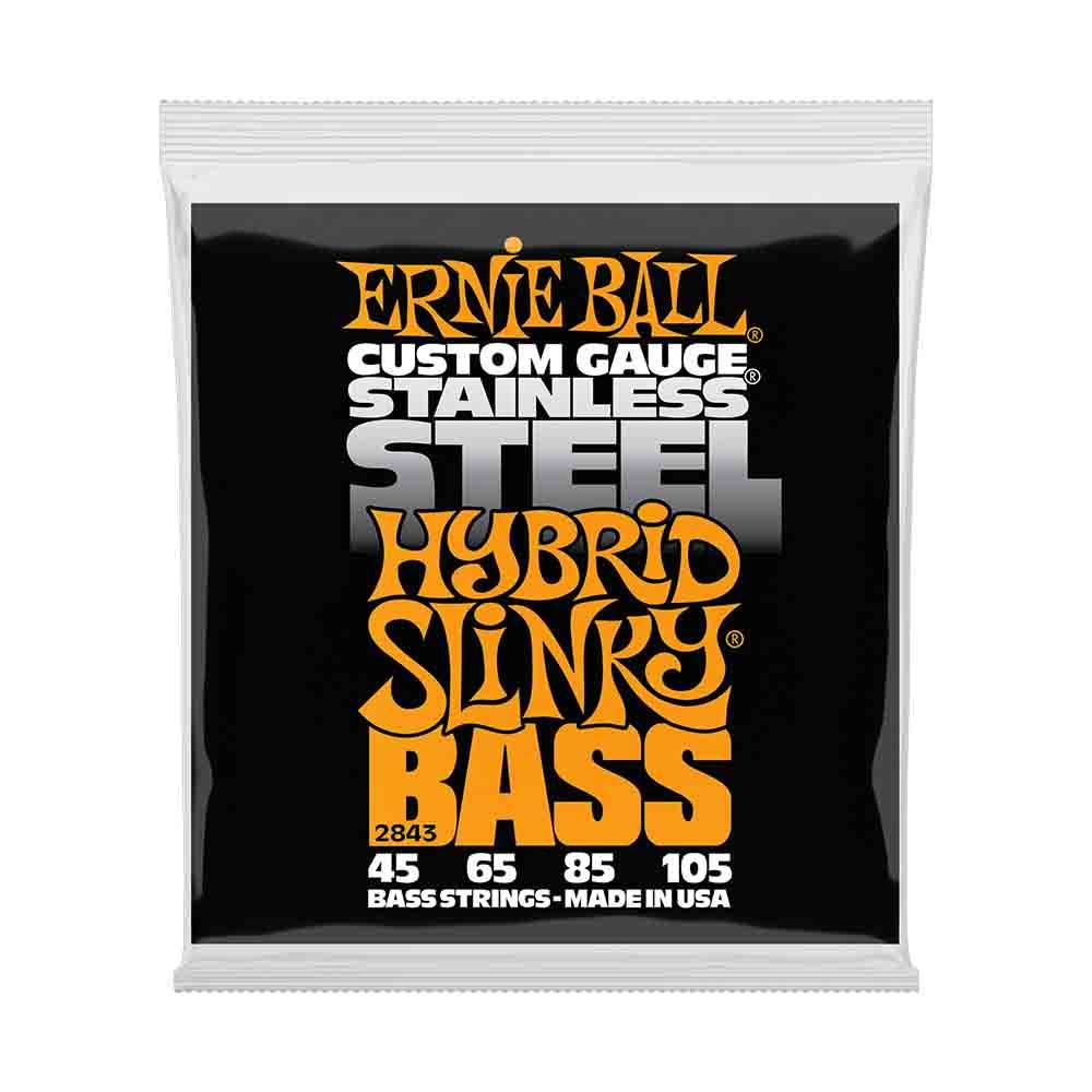 Ernie Ball Hybrid Slinky Stainless Steel 2843 經典不鏽鋼 電貝斯套弦 45-105