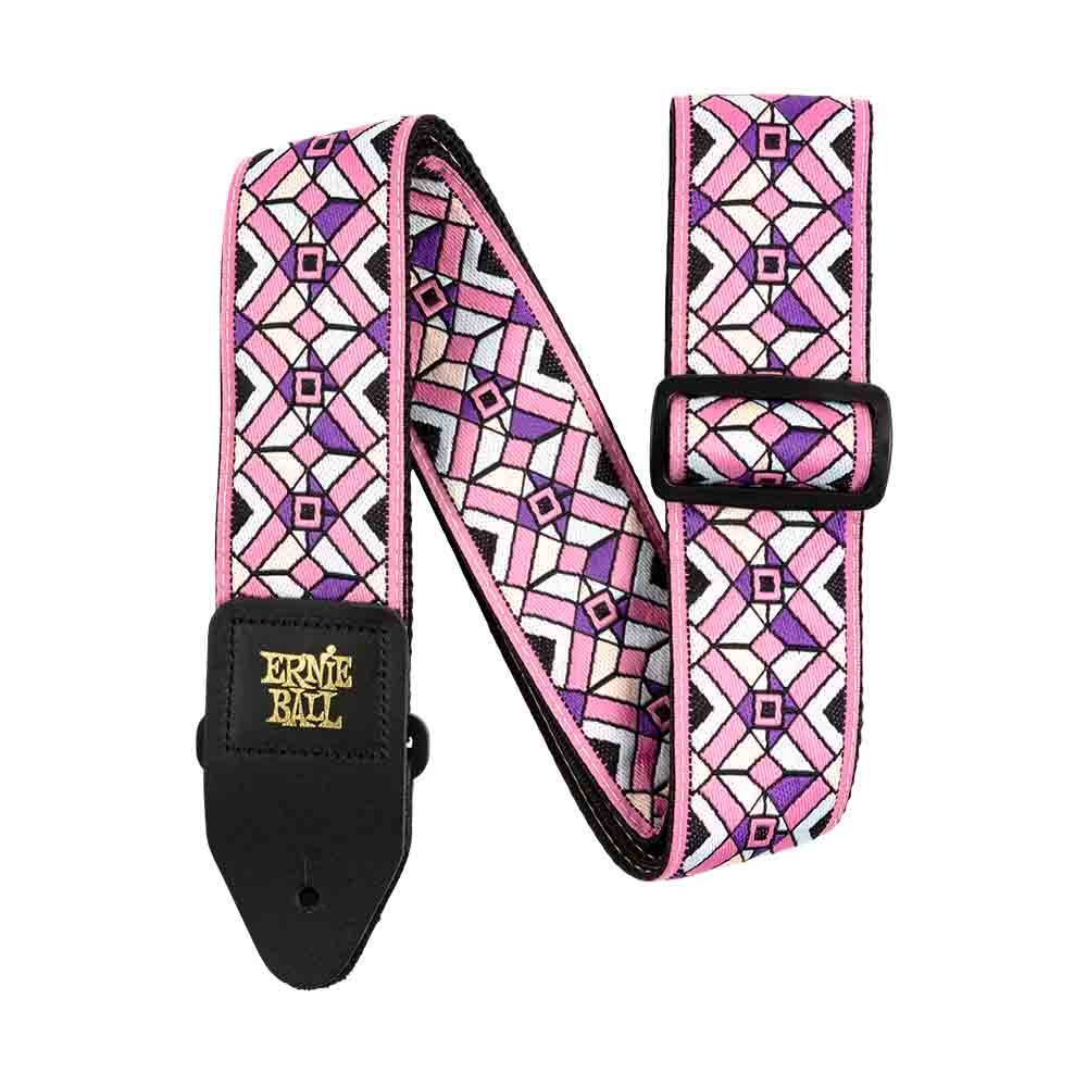 Ernie Ball Classic Jacquard Strap - Kaleidoscope Pink 4658 背帶