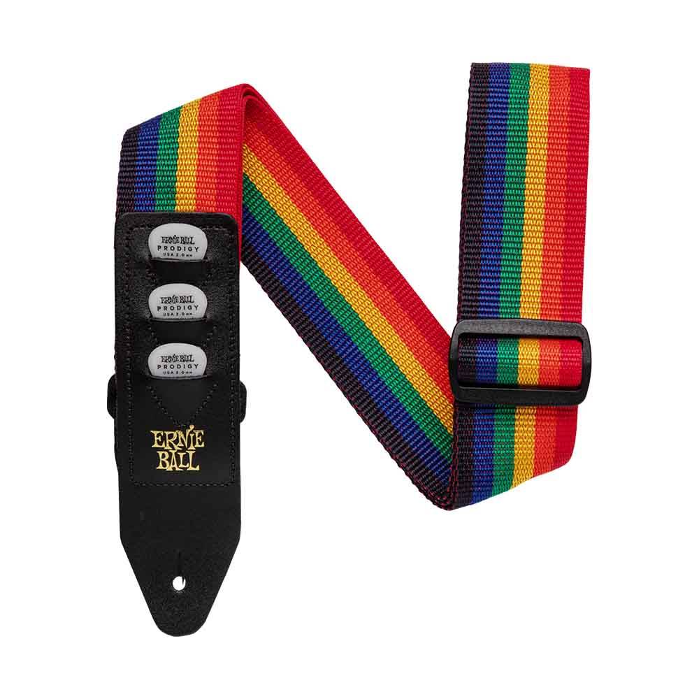 Ernie Ball Polypro Pickholder Strap - Rainbow 4188 背帶