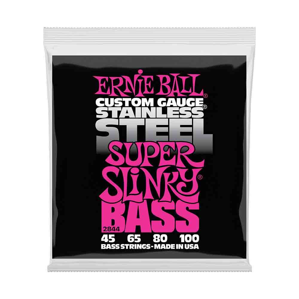 Ernie Ball Super Slinky Stainless Steel 2844 經典不鏽鋼 電貝斯套弦 45-100