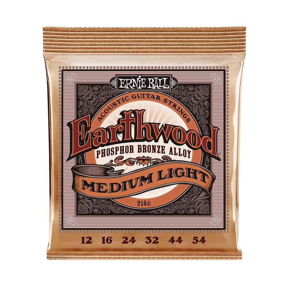 Ernie Ball Earthwood Medium Light Phosphor Bronze 2146 經典純粹 民謠吉他套弦 12-54