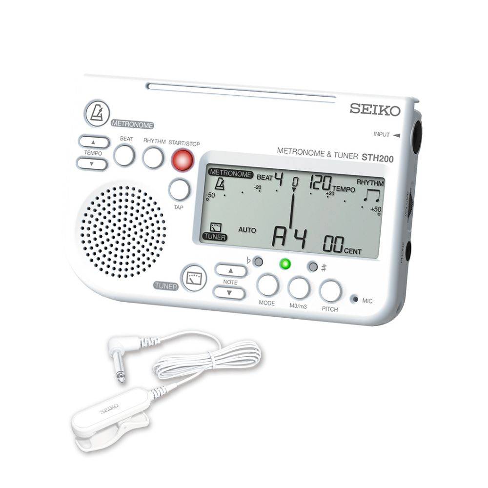 SEIKO STH200+STM30 二合一數位節拍器/調音器 白色