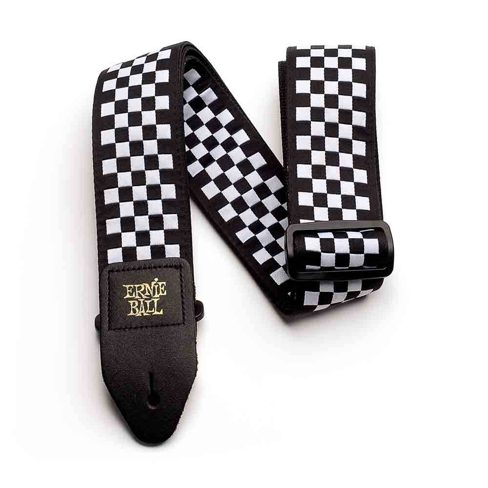 Ernie Ball Classic Jacquard Strap - Black & White Checkers 4149 背帶