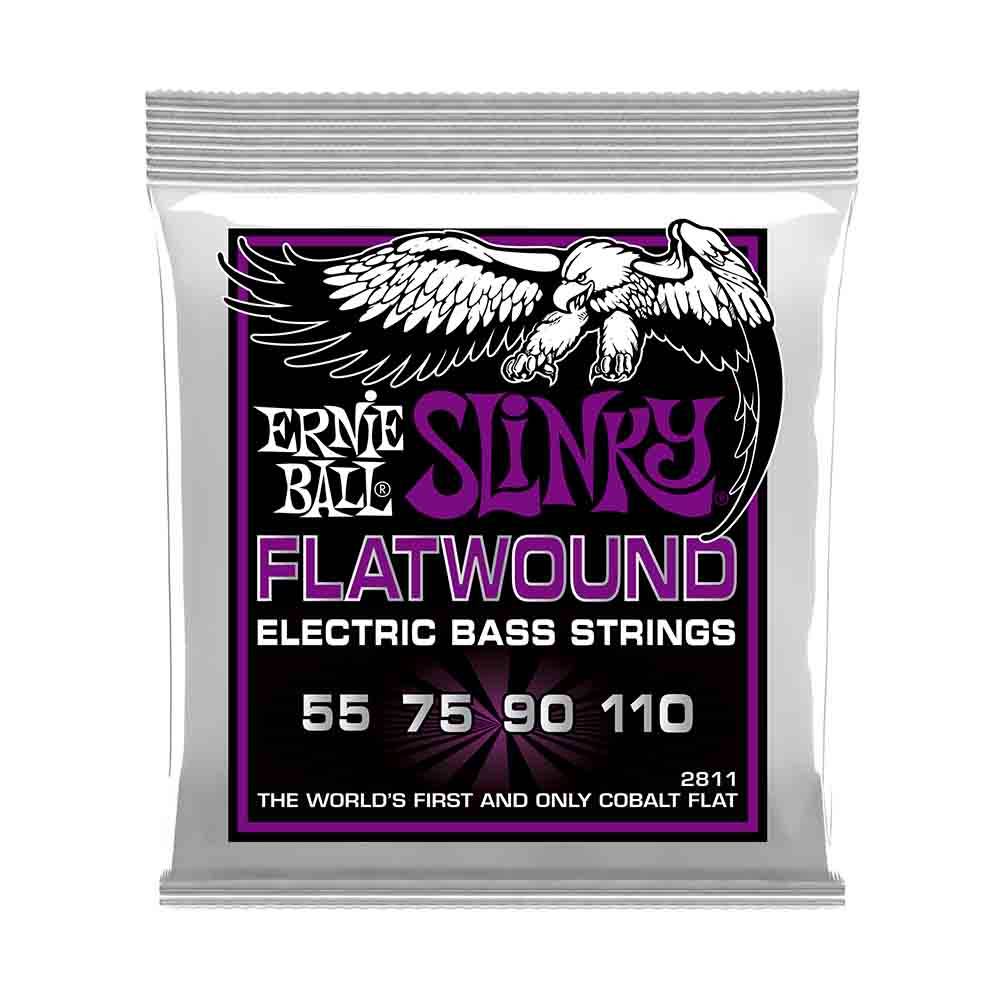 Ernie Ball Power Slinky Flatwound 2811 雙鈷纏繞平滑弦 電貝斯套弦 55-110