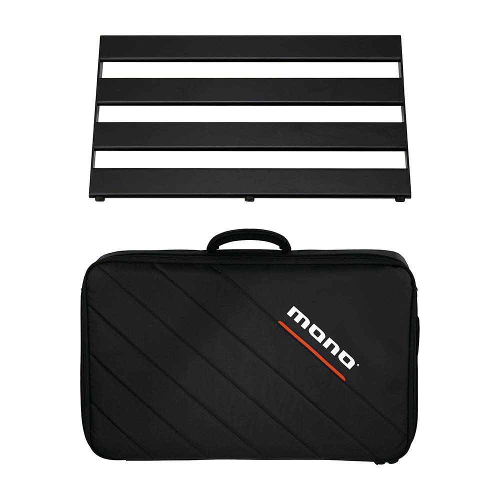 MONO Pedalboard Rail Medium, Black and Stealth Pro Accessory Case 效果器盤袋組