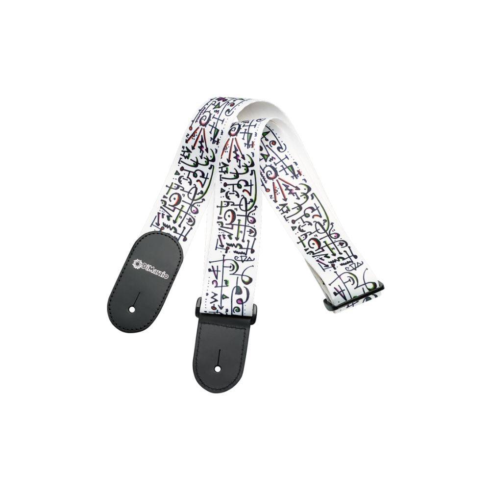 Dimarzio Steve Vai Print — Art Guitar Strap White