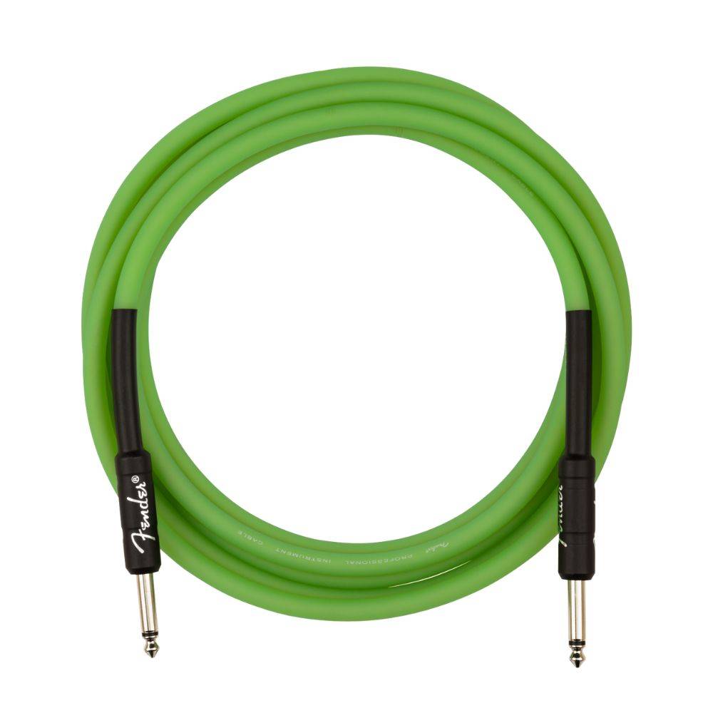 Fender Professional Series Glow in the Dark Cables - Green 吉他夜光導線 (10ft/18.6ft)