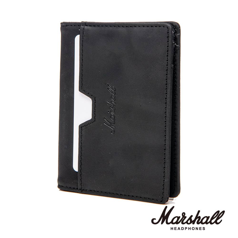 Marshall Suedehead Black 麂皮俐落直式皮夾