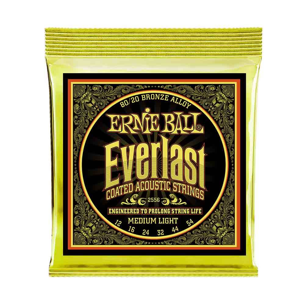 Ernie Ball Everlast Medium Light Coated 80/20 Bronze 2556 超薄鍍膜 民謠吉他套弦 12-54