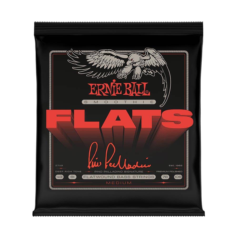Ernie Ball Pino Palladino Smoothie Flats Electric Bass Strings Medium 2749 電貝斯套弦 43-108