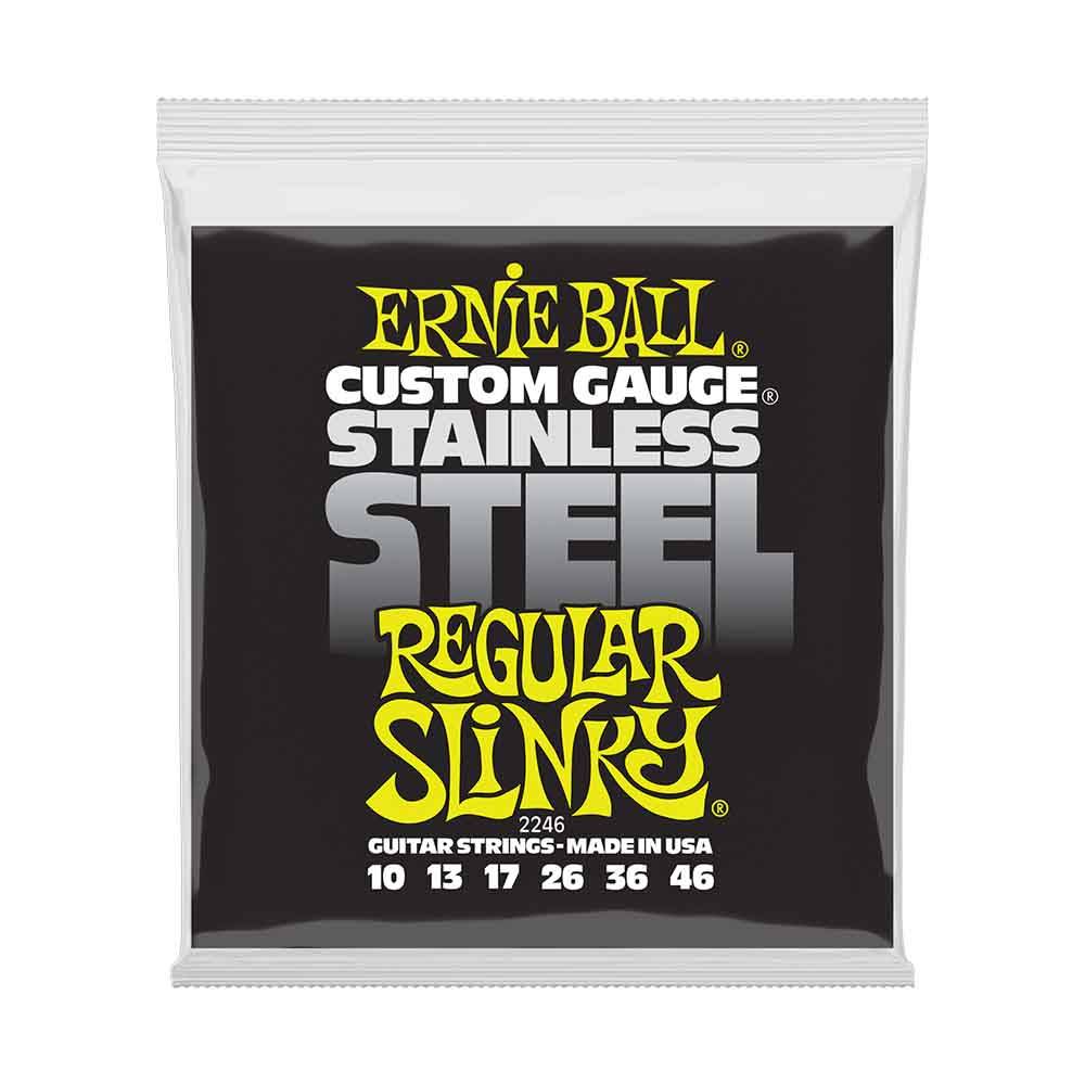 Ernie Ball Regular Slinky Stainless Steel 2246 經典不鏽鋼 電吉他套弦 10-46