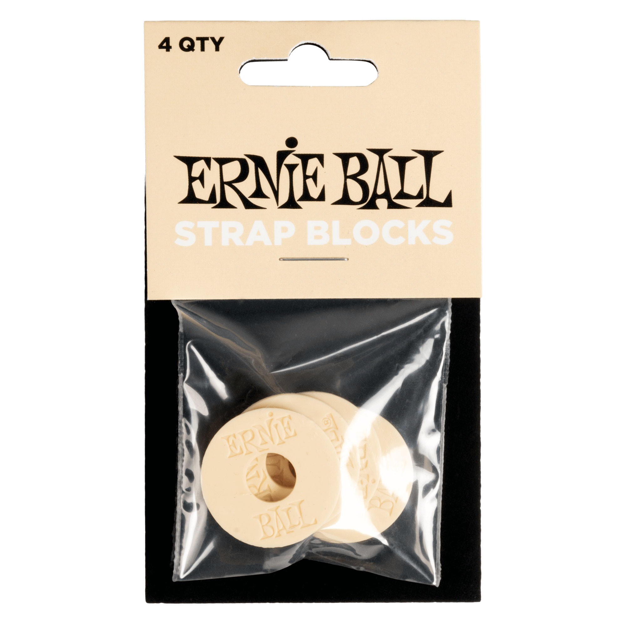 Ernie Ball Strap Blocks - Cream 5624 背帶固定墊片 (4入組)