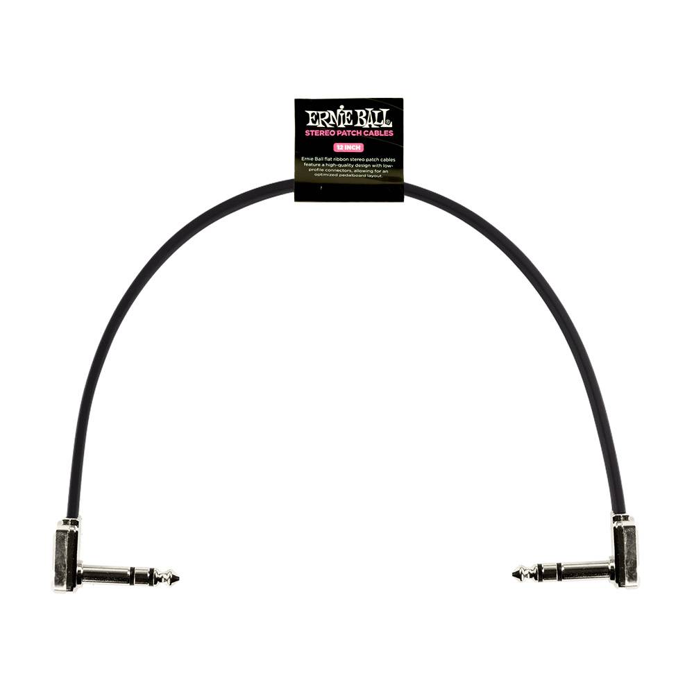 Ernie Ball Flat Ribbon Stereo Patch Cable 12in 6409 立體聲導線