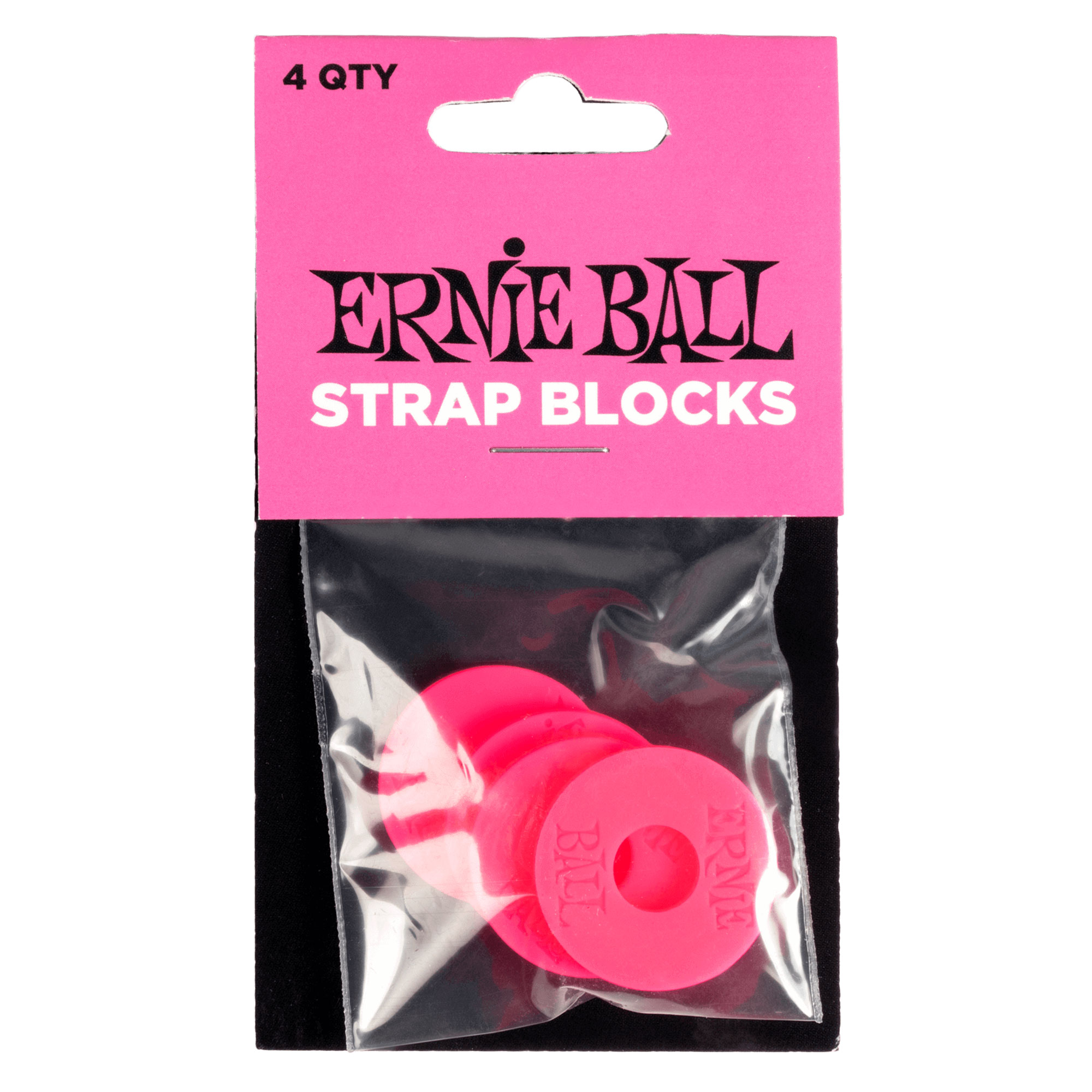 Ernie Ball Strap Blocks - Pink 5623 背帶固定墊片 (4入組)