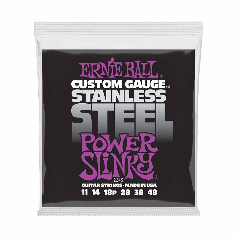 Ernie Ball Power Slinky Stainless Steel 2245 經典不鏽鋼 電吉他套弦 11-48