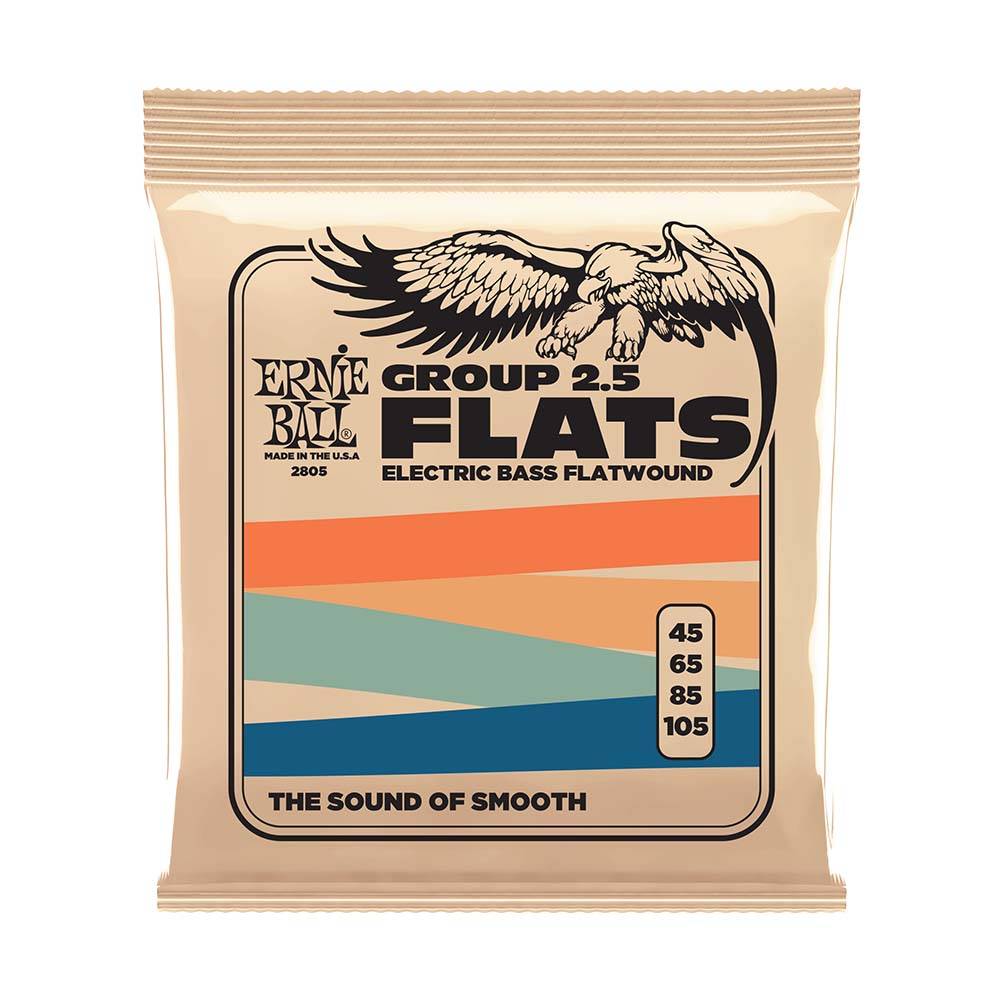Ernie Ball Flatwound Group 2.5 2805 不鏽鋼平滑弦 電貝斯套弦 45-105