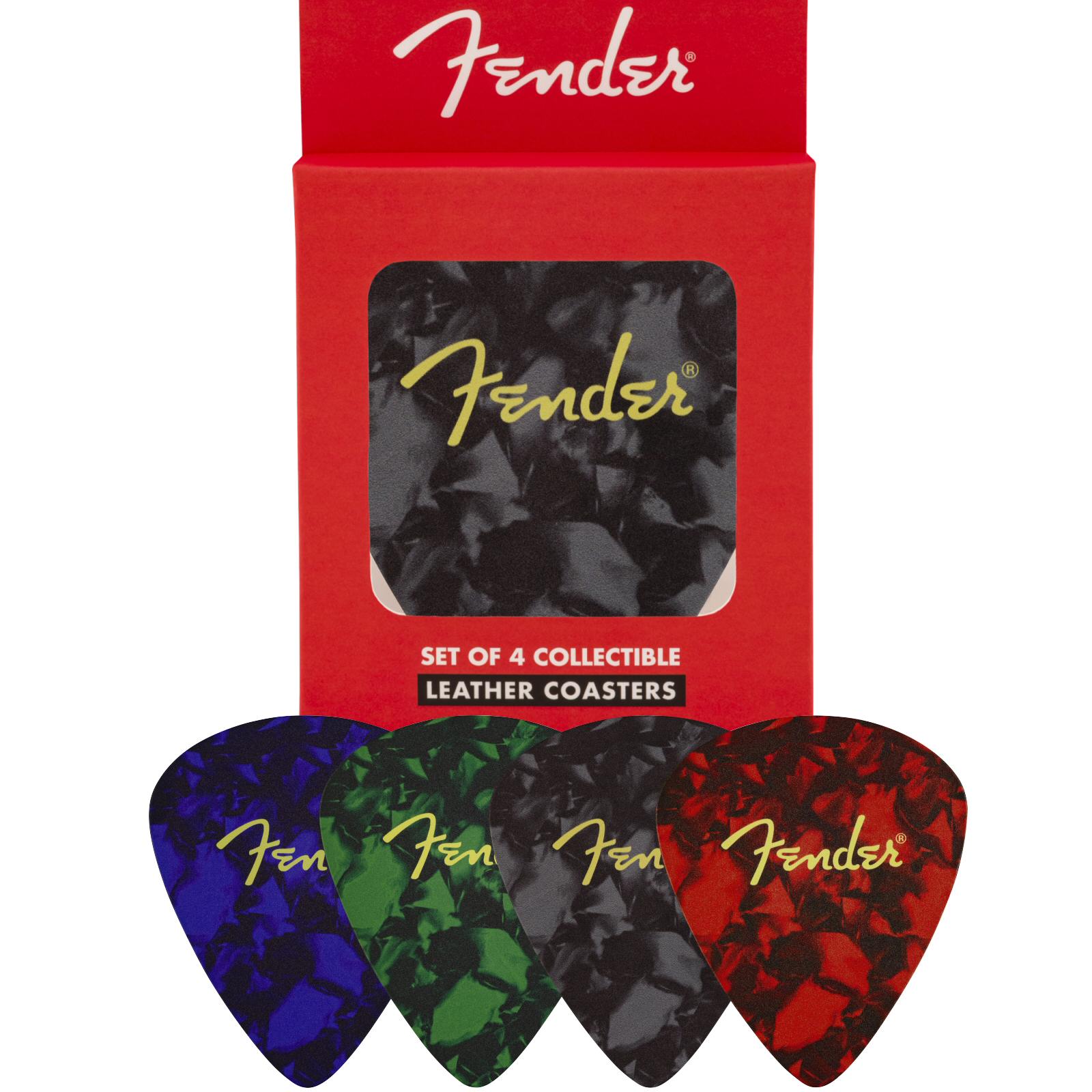 Fender Pick造型搖滾杯墊／4件裝