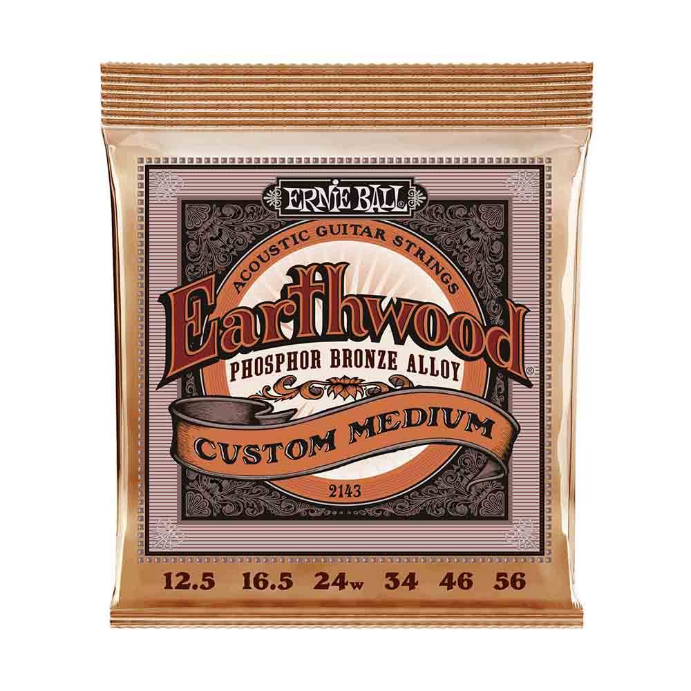 Ernie Ball Earthwood Custom Medium Phosphor Bronze 2143 經典純粹 民謠吉他套弦 12.5-56