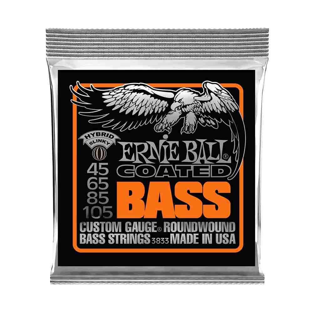 Ernie Ball Hybrid Slinky Coated 3833 超薄鍍膜 電貝斯套弦 45-105