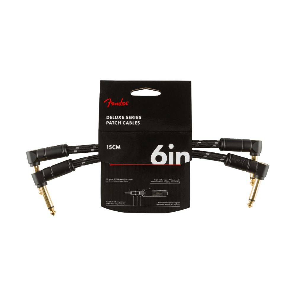 Fender Deluxe Series Tweed Instrument Cables - Black Tweed 效果器導線