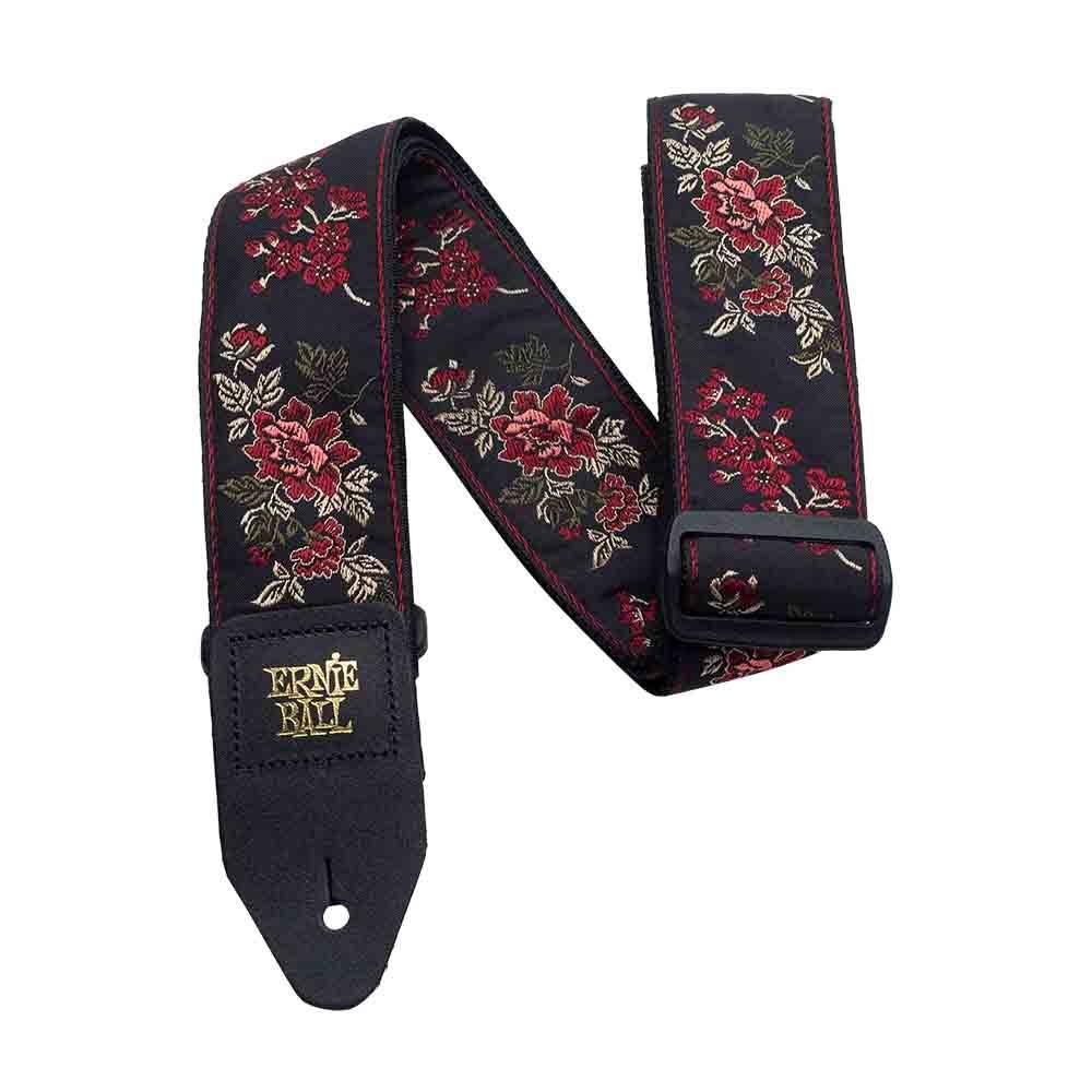 Ernie Ball Classic Jacquard Strap - Red Rose 4142 背帶