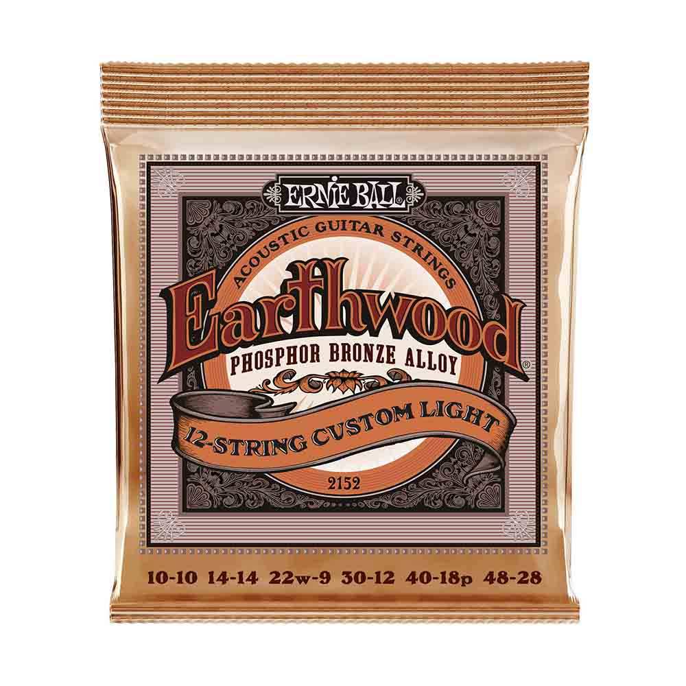 Ernie Ball Earthwood Custom Light Phosphor Bronze 2152 經典純粹 民謠吉他十二弦套弦 10-48