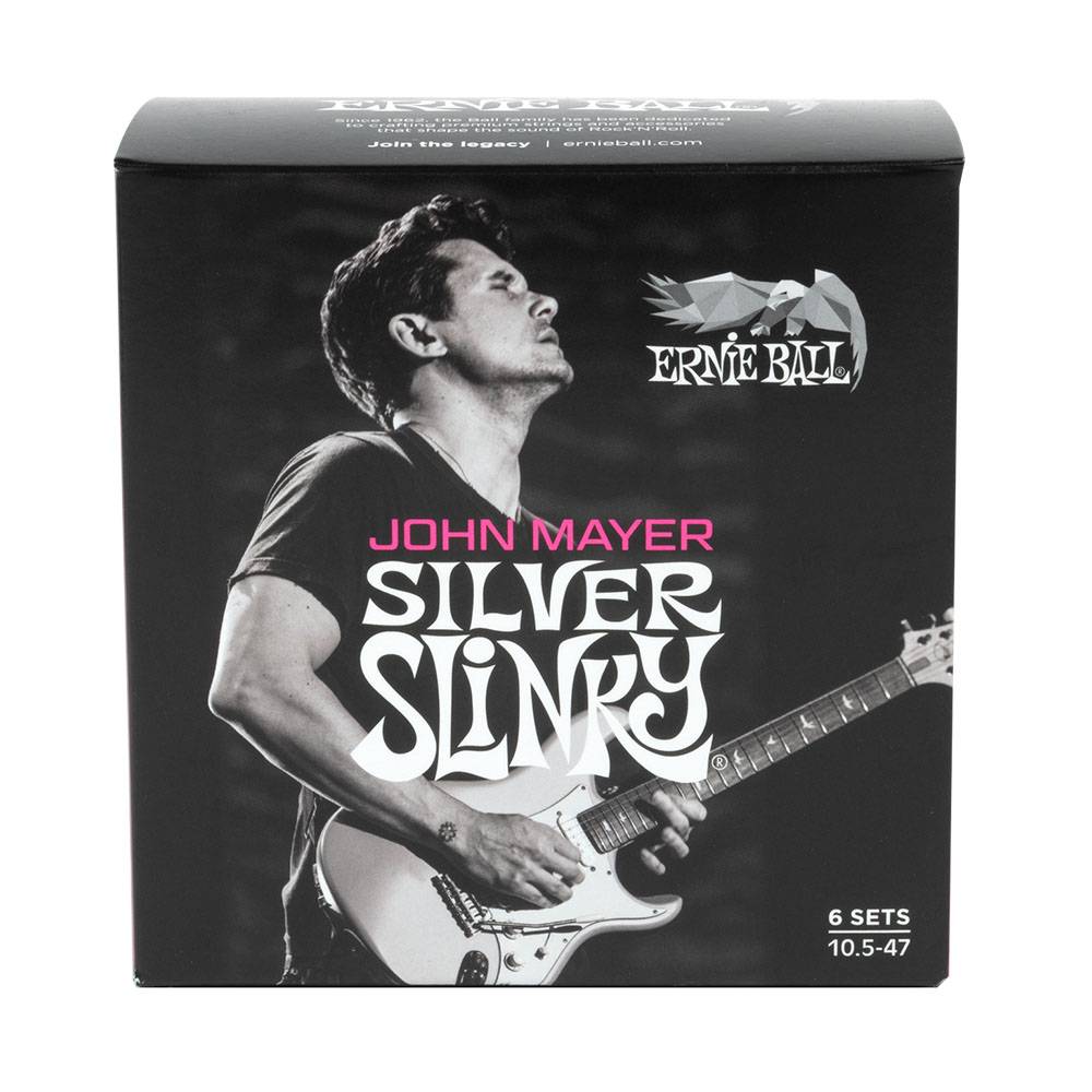 Ernie Ball John Mayer Silver Slinky Signature Electric Guitar Strings 3817 電吉他套弦 (6入紙盒裝) 10.5-47