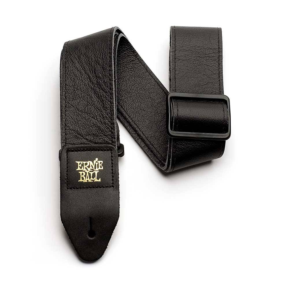 Ernie Ball Tri-Glide 2in Italian Leather Strap - Black 4134 背帶
