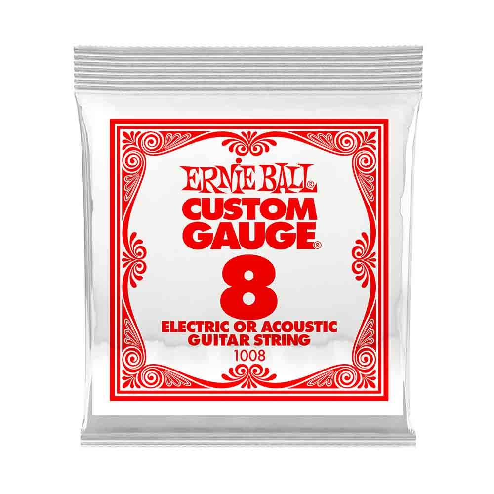 Ernie Ball Custom Gauge Plain Steel 1008 經典不鏽鋼 電吉他零弦 (單入裝) 08