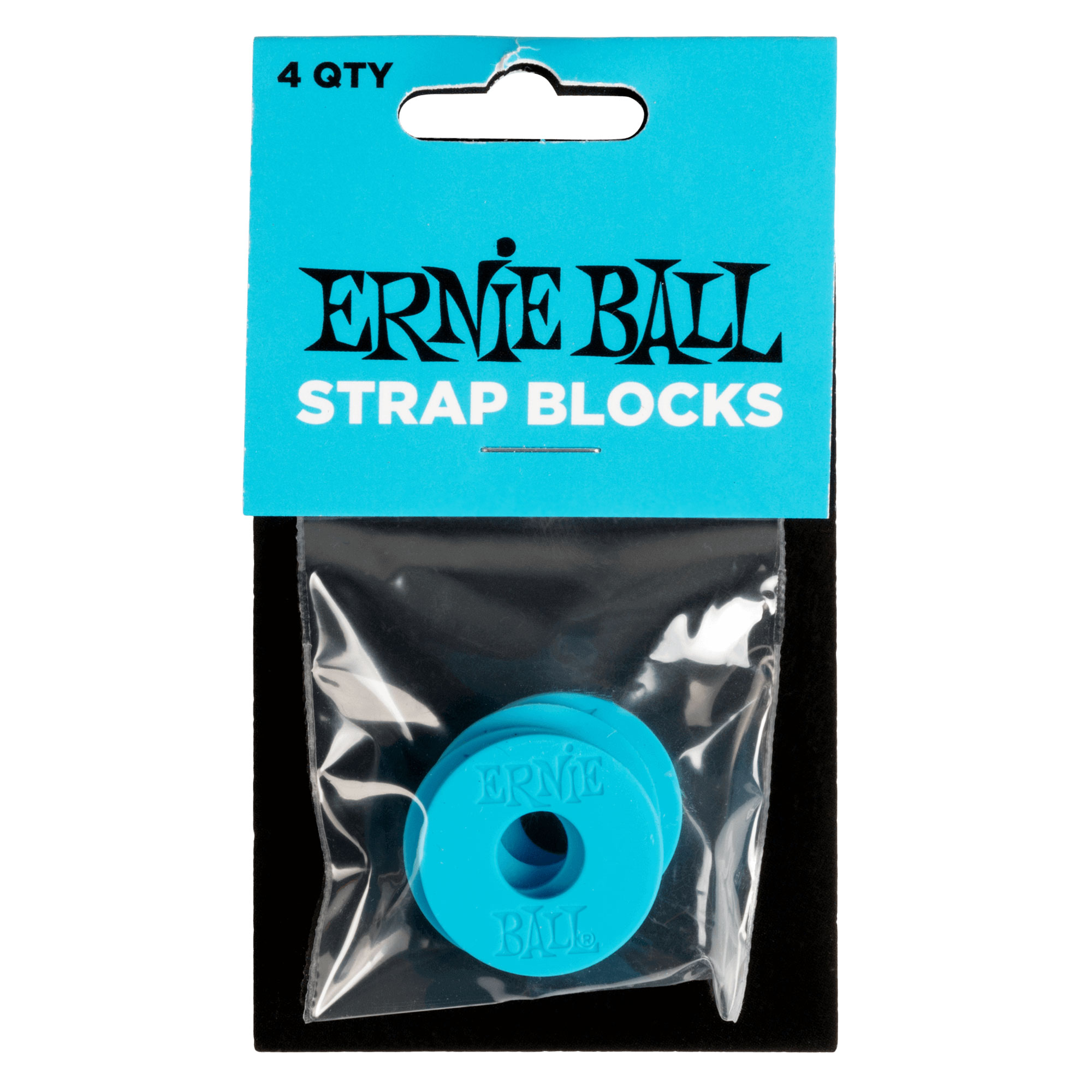 Ernie Ball Strap Blocks - Blue 5619 背帶固定墊片 (4入組)