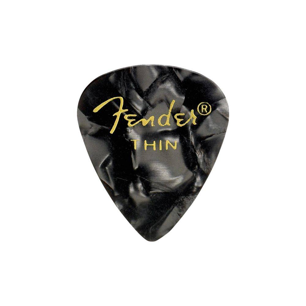 Fender Premium Celluloid 351 Shape Black Moto - 1 Gross 匹克(144入組)