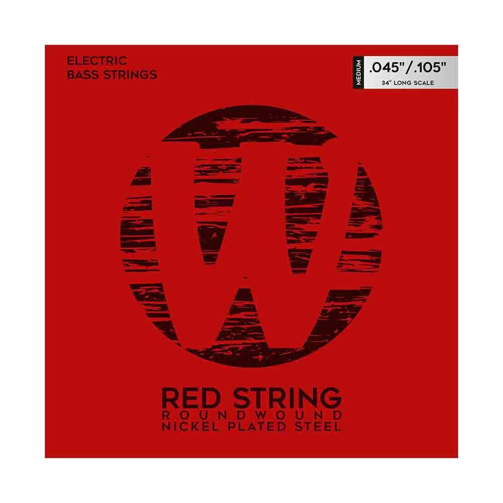 Warwick Red Strings Bass String Set Medium 電貝斯套弦 45-105