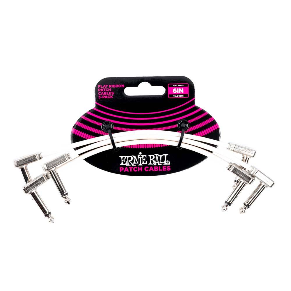 Ernie Ball Flat Ribbon Patch Cable 6in 導線三入組 (共3色)