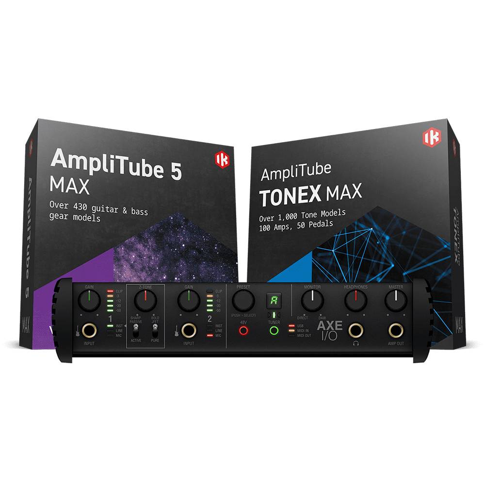 IK Multimedia AXE I/O 錄音介面 + AmpliTube 5 MAX + TONEX MAX 虛擬音色軟體套裝 IK Multimedia AXE I/O 錄音介面 + AmpliTube 5 MAX + TONEX MAX 虛擬音色軟體套裝