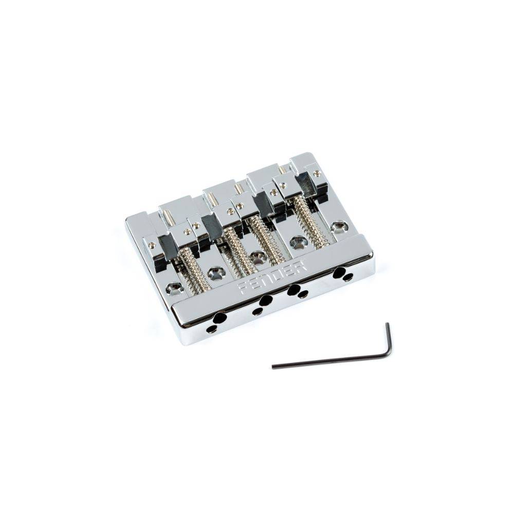 Fender HiMass 4-String Bass Bridge Assembly With Zinc Saddles
