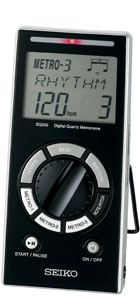 SEIKO SQ200  石英式數位節拍器 黑色