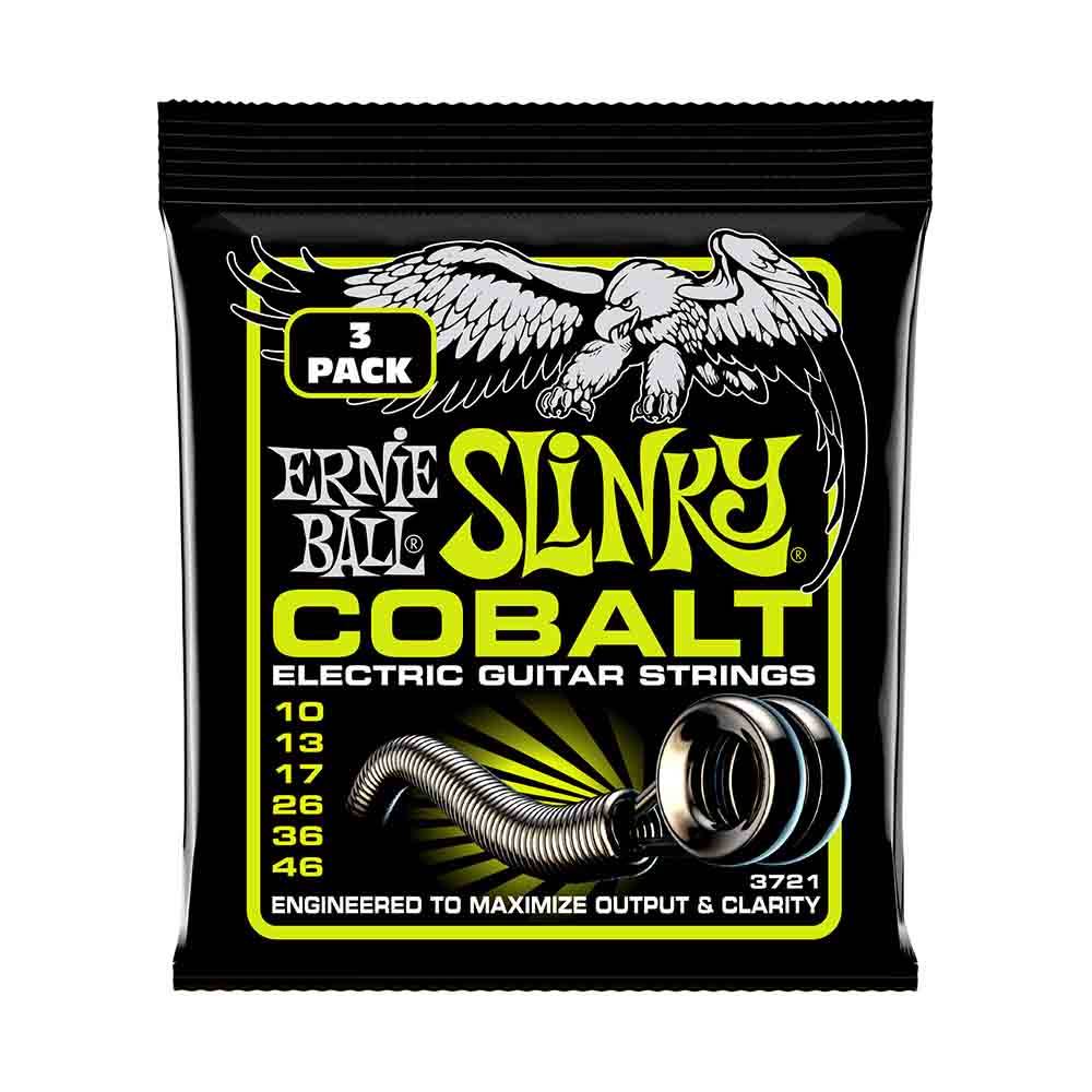 Ernie Ball Regular Slinky Cobalt 3721 高出力鈷弦 電吉他套弦 (3件組) 10-46
