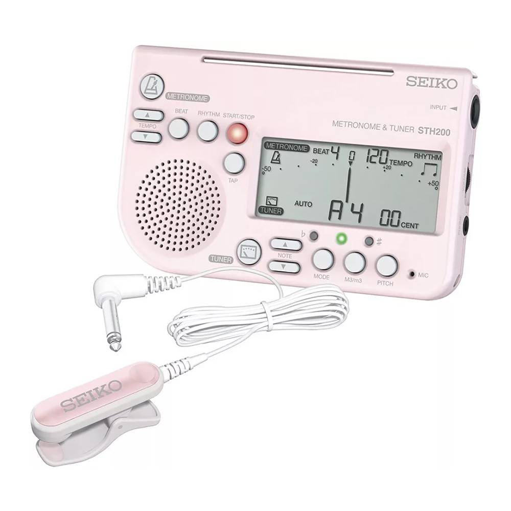 SEIKO STH200+STM30 二合一數位節拍器/調音器 粉紅