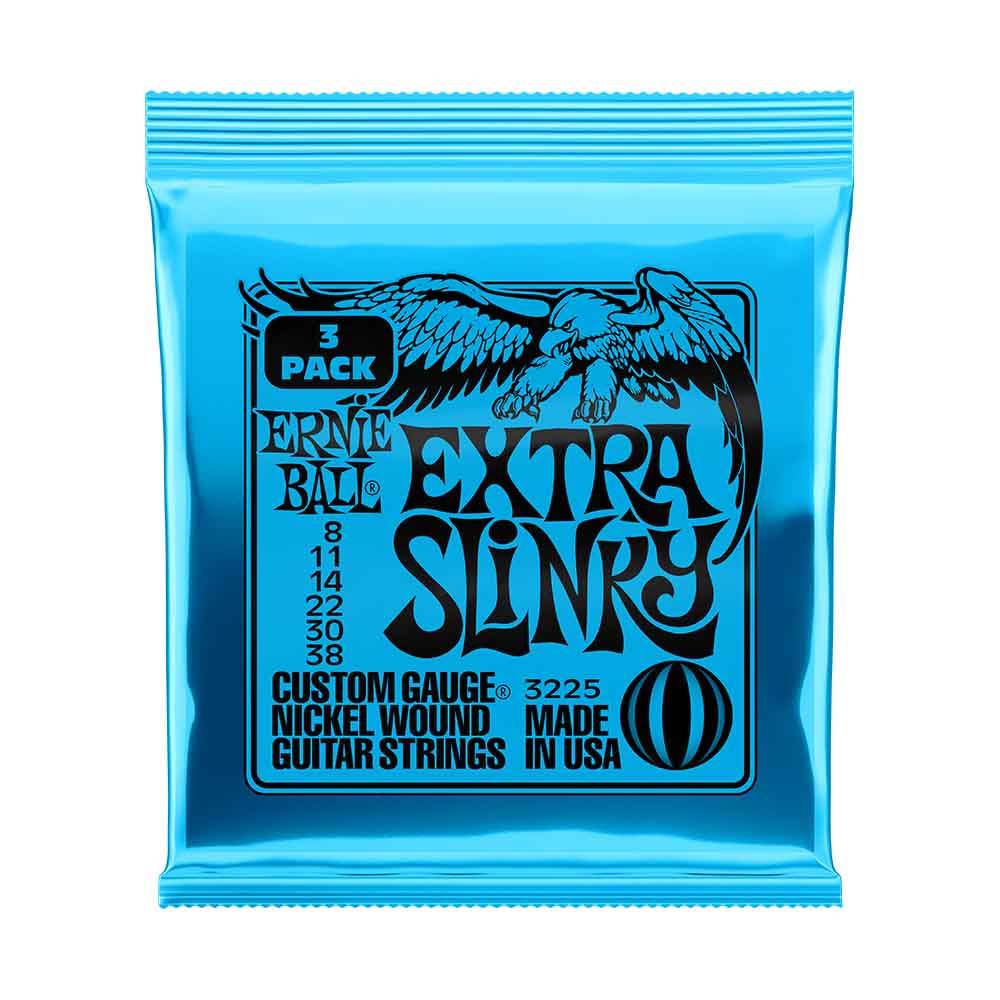 Ernie Ball Extra Slinky 3225 鎳纏繞 電吉他套弦 (3件組) 8-38