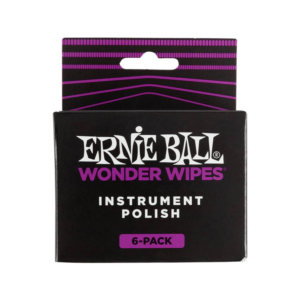 Ernie Ball Wonder Wipes Instrument Polish - 6 Pack 4278 拋光清潔隨身包 (6入組)