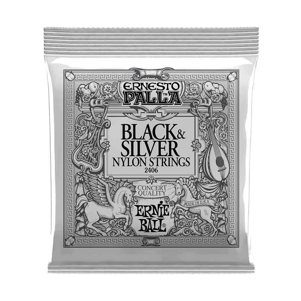 Ernie Ball Ernesto Palla Black & Silver Nylon 2406 古典吉他套弦 28-42