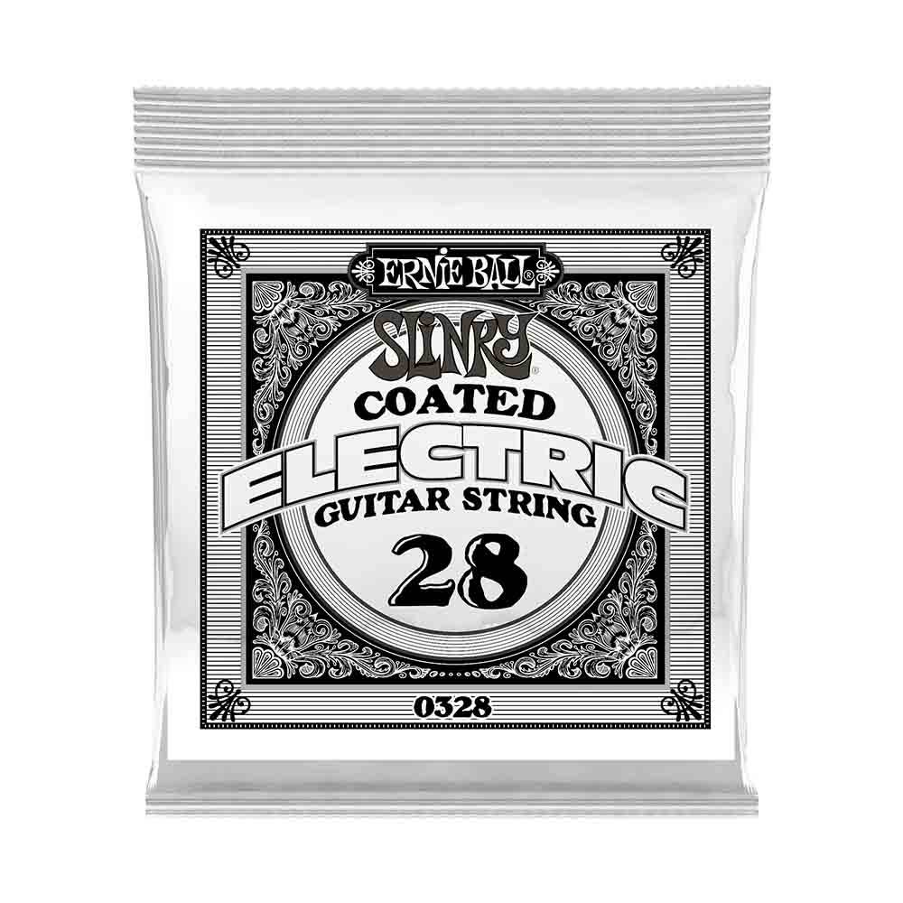 Ernie Ball Slinky Coated Nickel Wound 0328 超薄膜鍍鎳 電吉他零弦 (單入裝) 28