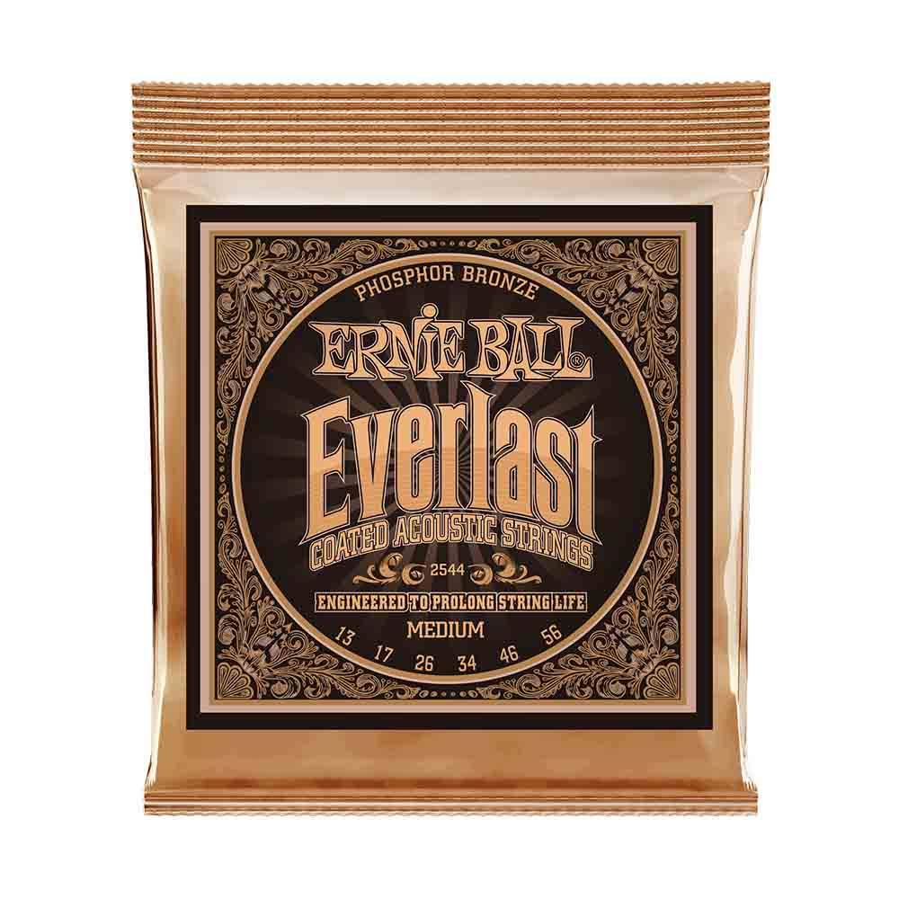 Ernie Ball Everlast Medium Coated Phosphor Bronze 2544 超薄鍍膜 民謠吉他套弦 13-56