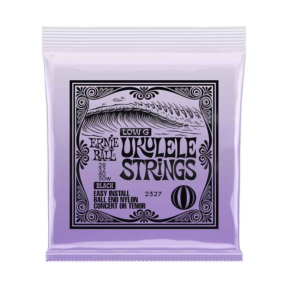 Ernie Ball Ukulele Ball End Concert/Tenor Wound Low G Nylon Strings Black 2327 烏克麗麗套弦 23