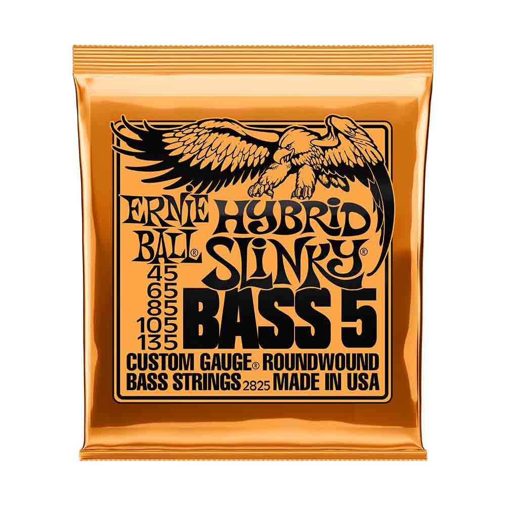 Ernie Ball Hybrid Slinky 2825 鎳纏繞 電貝斯五弦套弦 45-135
