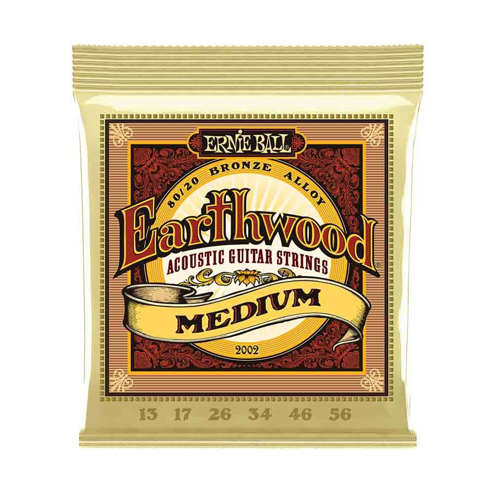 Ernie Ball Earthwood Medium 80/20 Bronze 2002 經典純粹 民謠吉他套弦 13-56