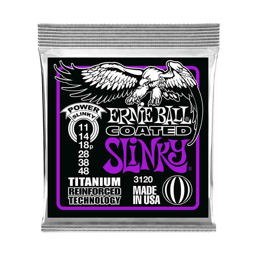 Ernie Ball Power Slinky Coated Titanium RPS 3120 超薄膜鈦強化 電吉他套弦 11-48