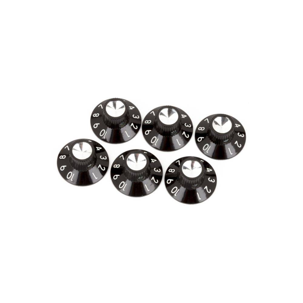 Fender Pure Vintage Black-Silver Skirted Amplifier Knobs 音箱旋鈕