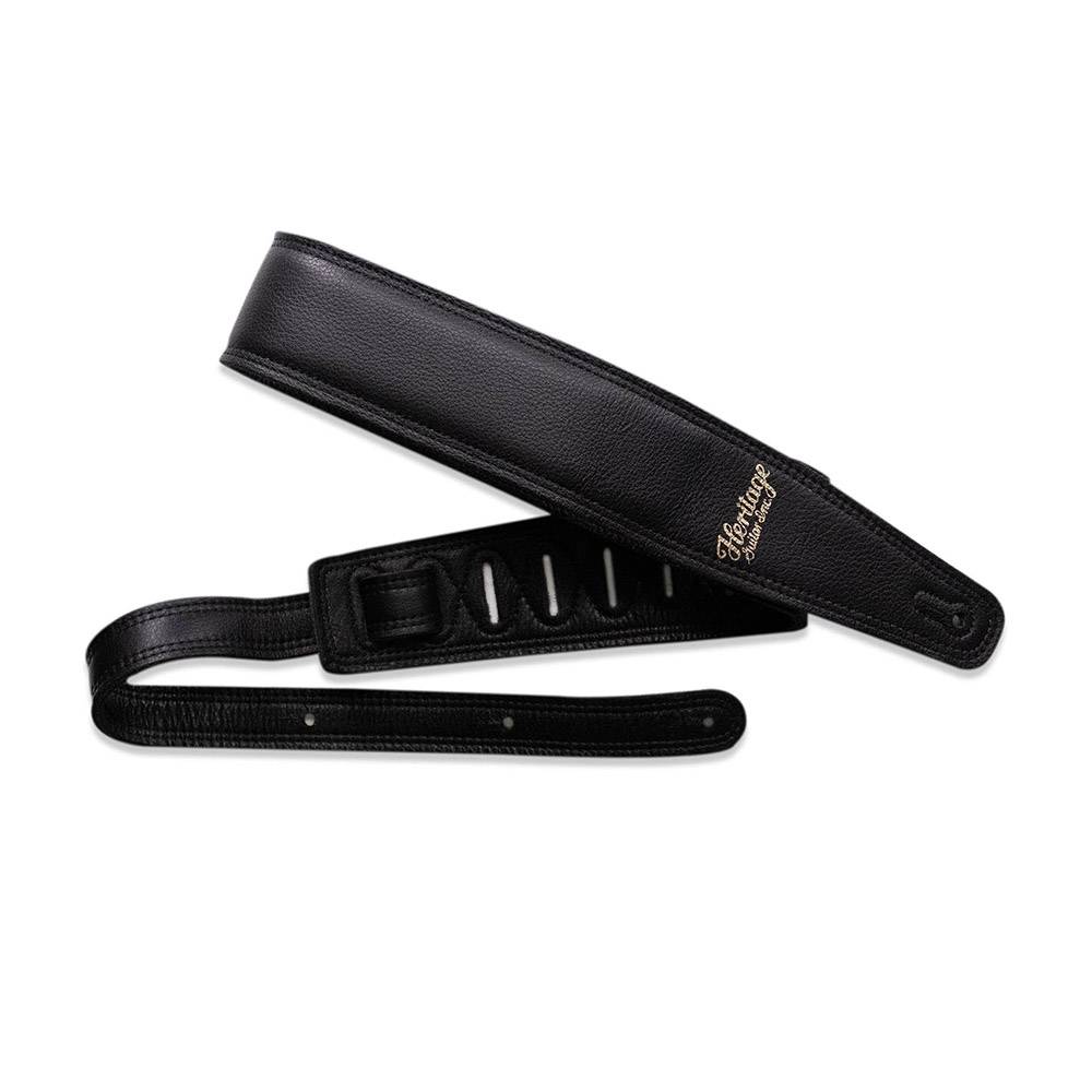 Heritage Premium Leather Guitar Strap Black 背帶