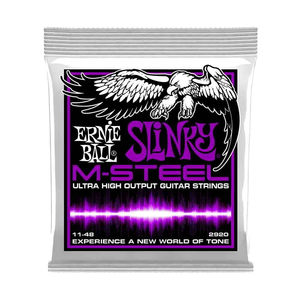 Ernie Ball Power Slinky M-Steel 2920 超高出力馬鋼 電吉他套弦 11-48